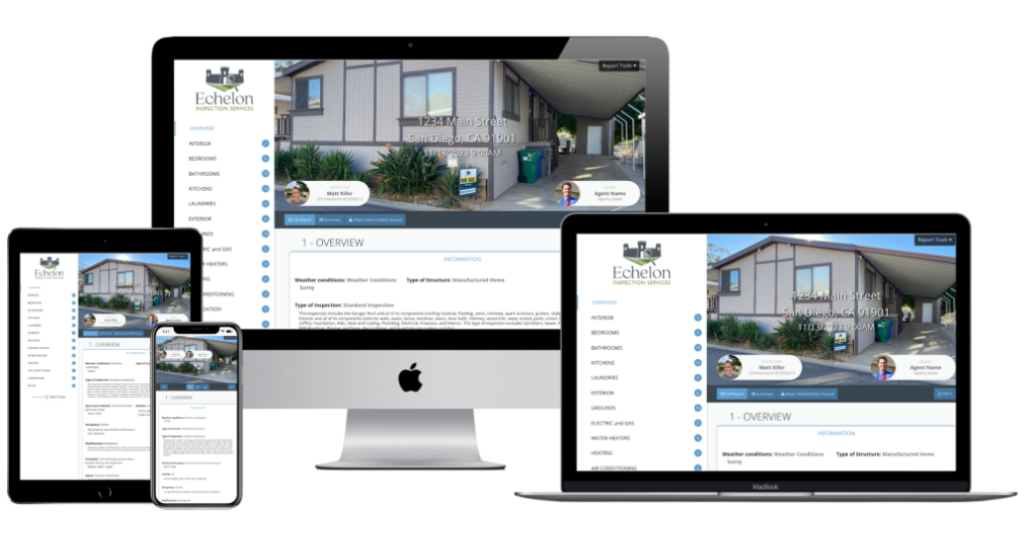 Home inspection report mockup